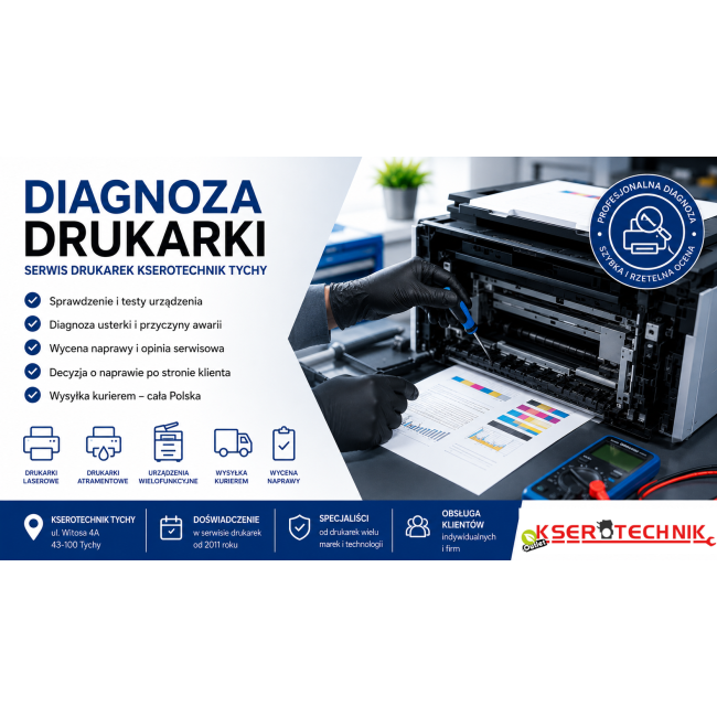 Diagnoza uszkodzenia drukarki